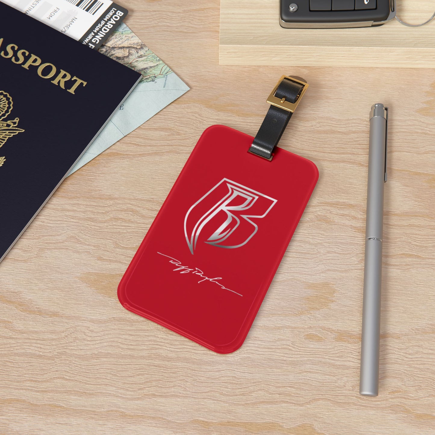 RR Luggage Tag (Red/Silver)